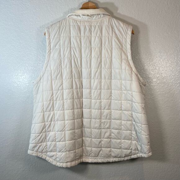 CARHARTT Mens Vest Reversible Quilted Bone/Plaid Red Burgandy Sz XL Lightweight - Picture 3 of 12